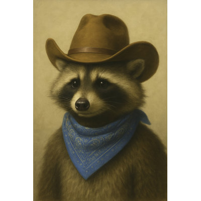 «Raccoon Cowboy Portrait» par Sinead