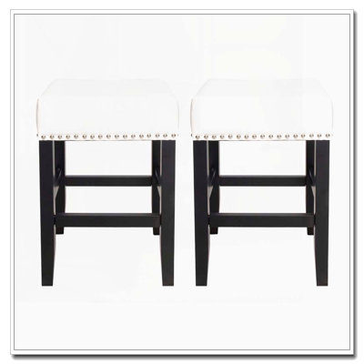 26" Backless Leather Counter Stools