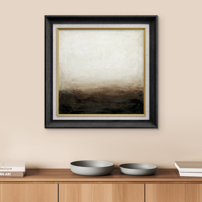Art mural encadré de qualité supérieure - reproduction abstraite rétro pour décor de chambre à coucher - 26 po x 36 po, Noir