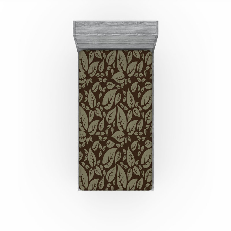 Drap-housse Ambesonne Earthy Leaves