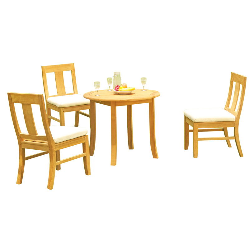 Osborne Outdoor - Piece Teak Bistro Set, 6, 30.5" H x 52" L x 52" W