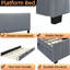 Lit plateforme en velours avec lit gigogne simple Modern-1433504586-1433504587