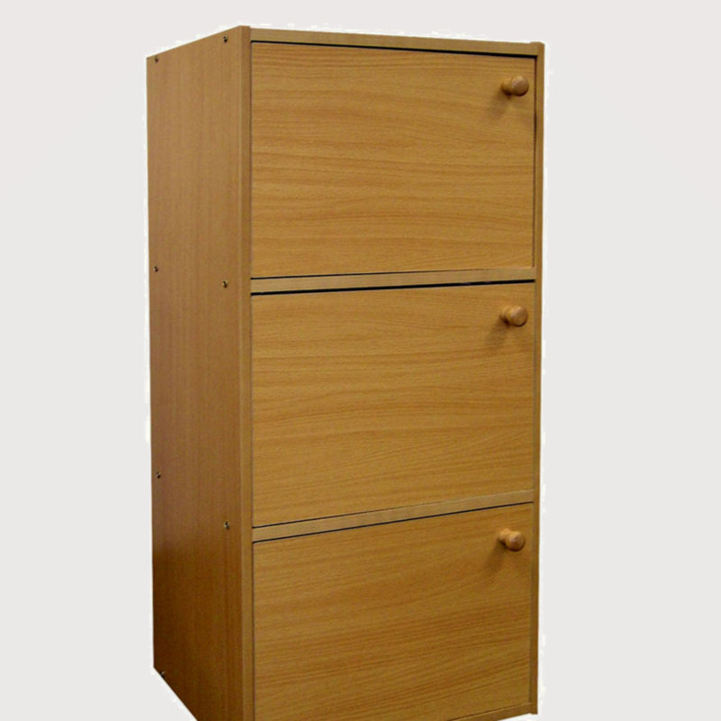 Bibliothèque en bois à 3 niveaux Einberger, H 35,5 po x l 16,5 po x P 12 po