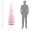 Arbre de Noël artificiel enneigé 6 pi, arbre de Noël mince avec branches réalistes et base en plastique-798279970