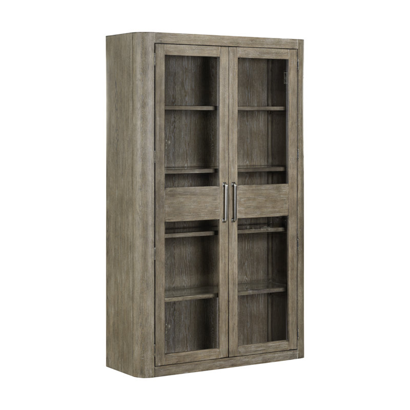 Vitrine Shaly Bunching avec éclairage à DEL tactile, Brown
