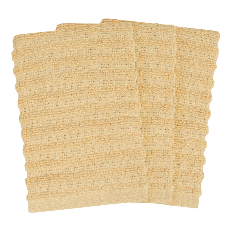 Cotton Waffle Dish Cloth Kitchen Towel, Straw