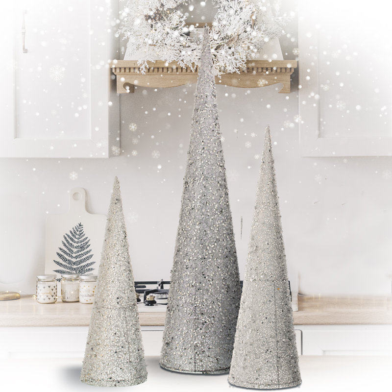 Christmas Tabletop Tree, Silver