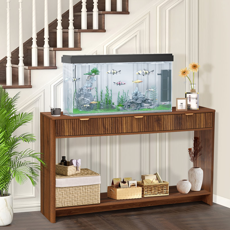 Console Mukades, Noyer, H 31,49 po x l 55,12 po x P 11,85 po