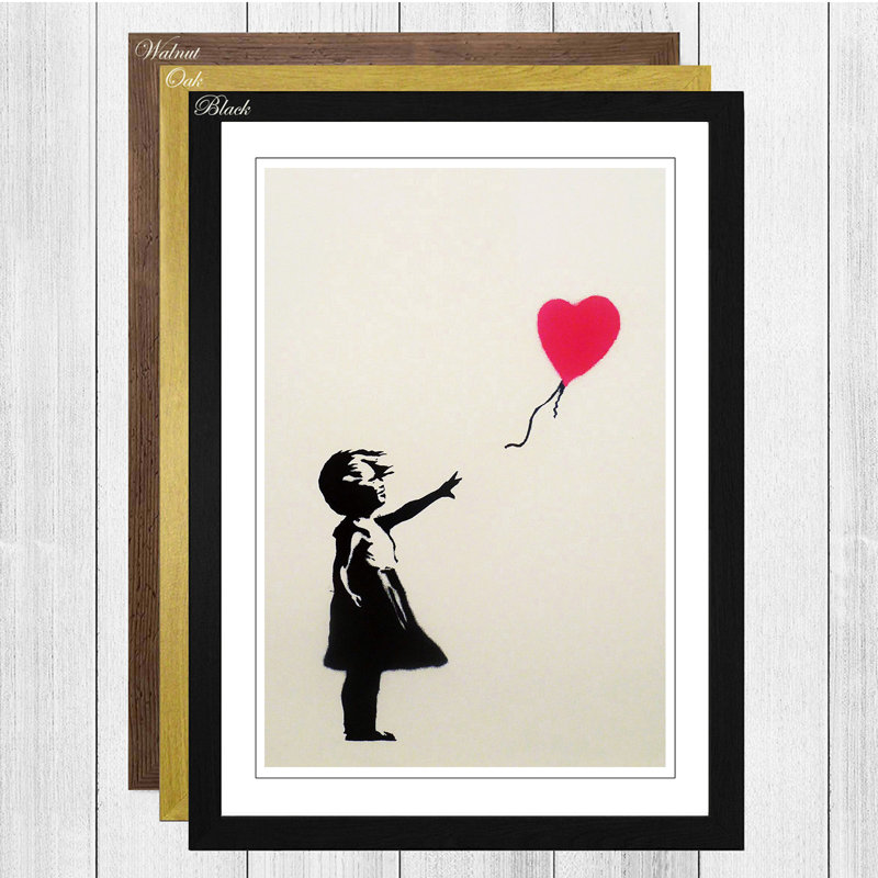 Banksy - Single Picture Frame Painting, Oak