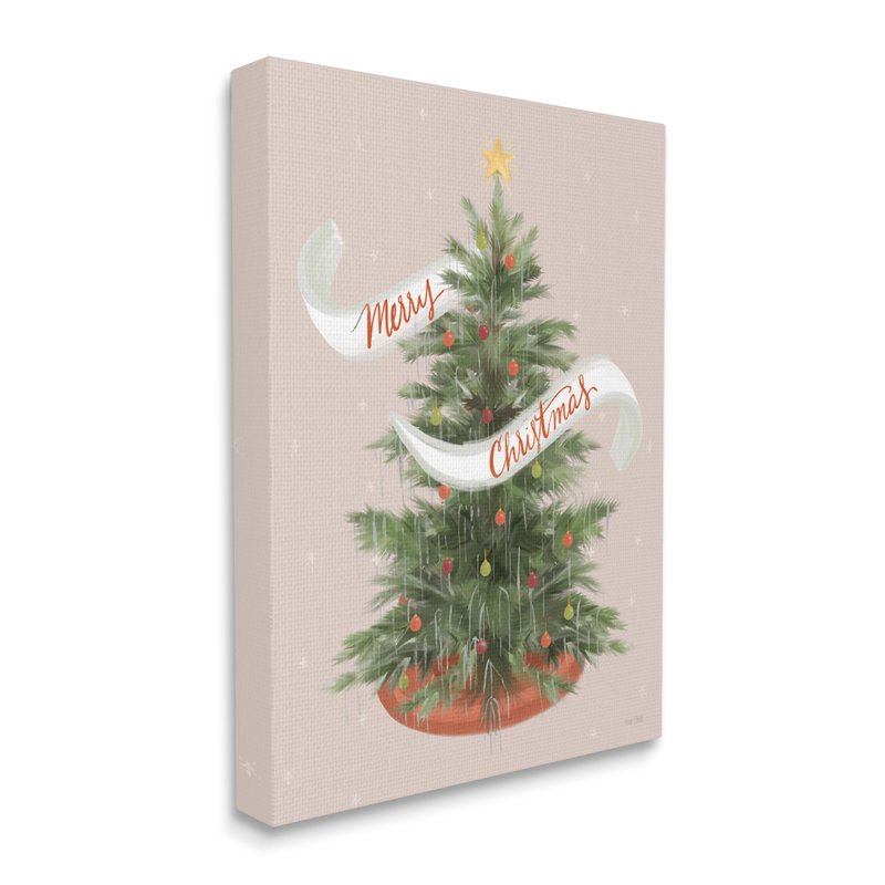 Merry Christmas Banner, Toile tendue, H 20 po x l 16 po x P 1,5 po