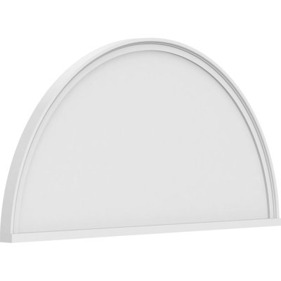 48"W x 24"H x 2"P Half Round Smooth Architectural Grade PVC Pediment