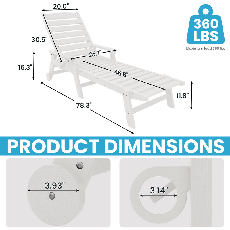 Chaise Adirondack d'extérieur Grzedzinska, Blanc