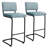 Ambrine Low Back Tufted Velvet Upholstered Counter/Bar Stool with Steel Sled Frame-89351470-89351471