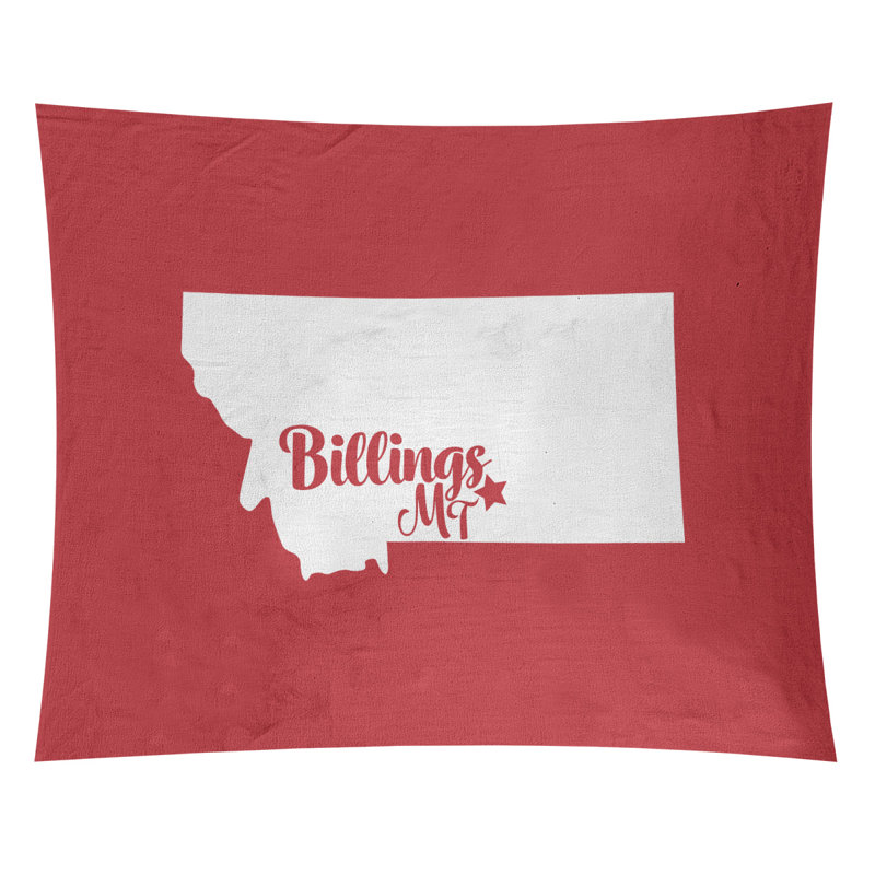 Tapisserie Billings Montana, H 51 po x l 60 po, Rouge