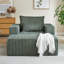 Fauteuil-lit en velours côtelé de 62,5 pouces - sans assemblage, repose-pieds amovible, moelleux et moderne-121108853