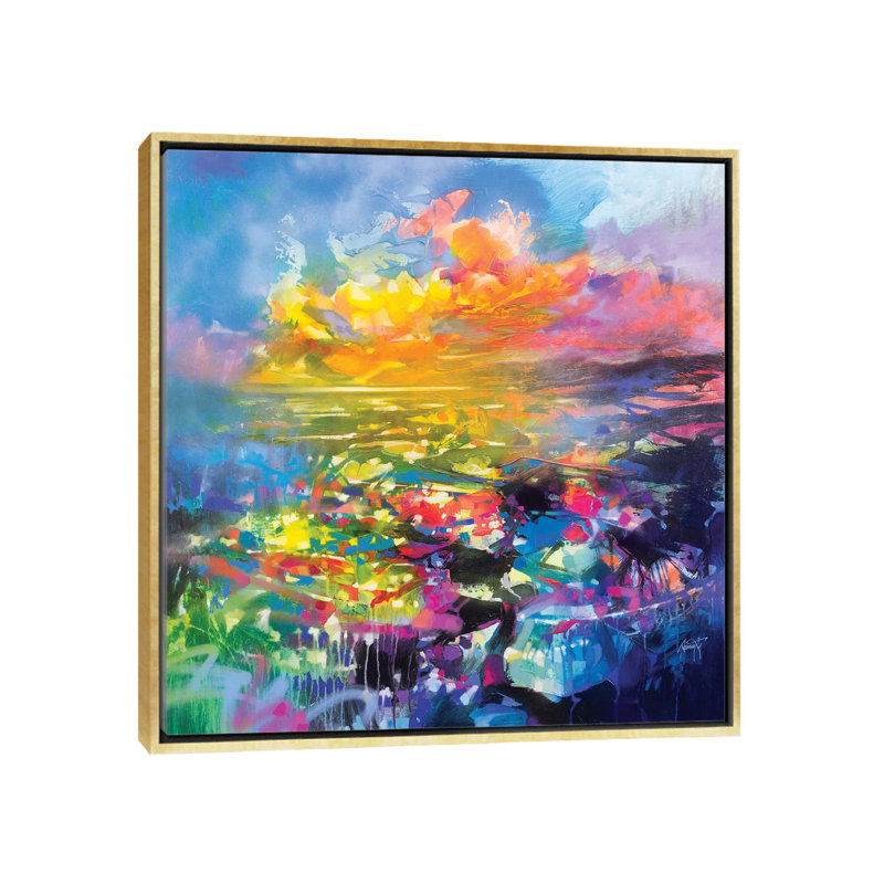 «Fluid Resson III» par Scott Naismith - impression d'art graphique, H 18 po x l 18 po x 1,5 po, Pas de tapis