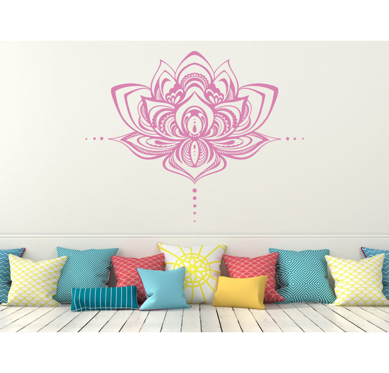 Décalcomanie murale fleur lotus Natazhat, Rose tendre
