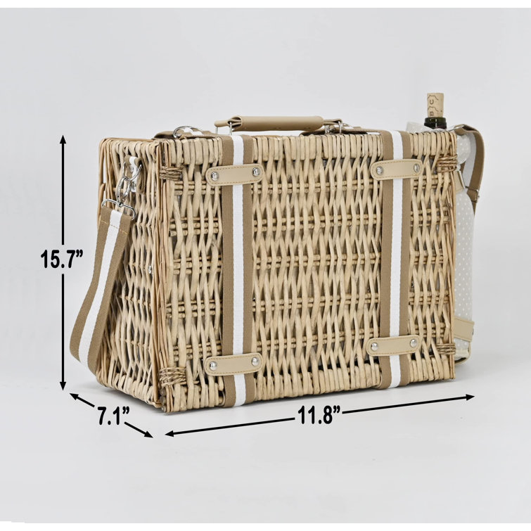 Bassetts Wicker Picnic Basket , Service for 2