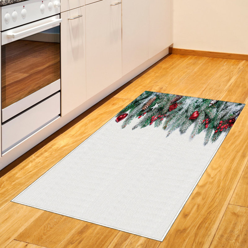 Christmas High Density Long Fiber Poly Threads Decorative Area Rug Carpet, Rectangle 4' x 5'8"