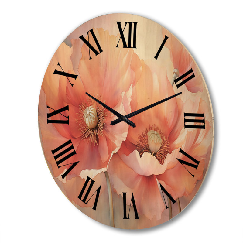 Horloge murale en bois massif Mirisa, Très grand
