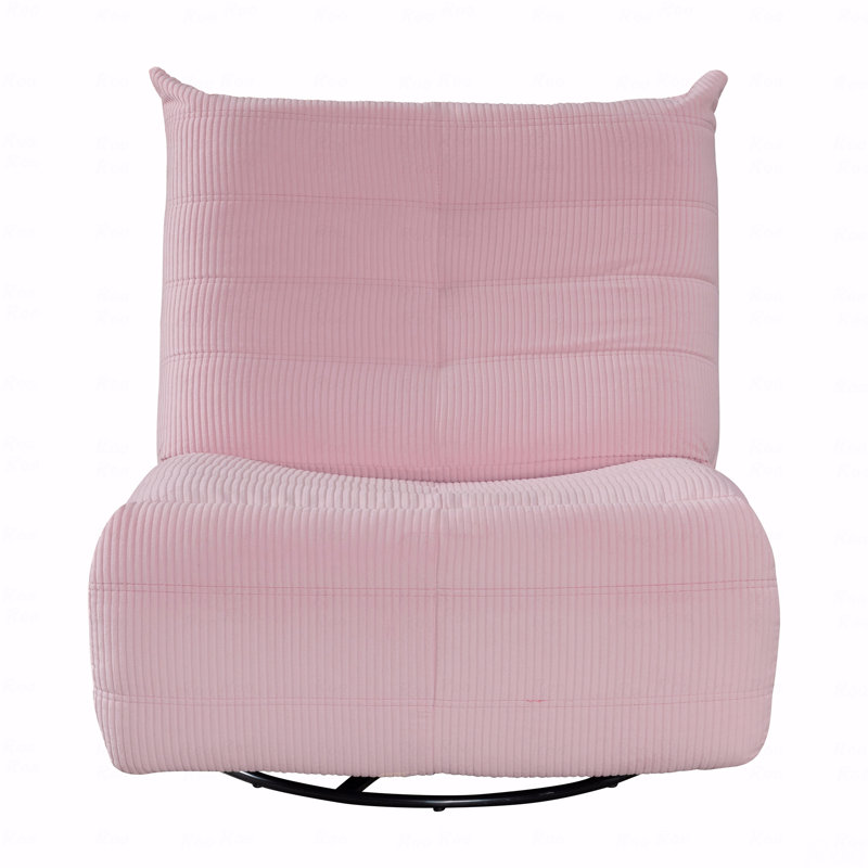 Fauteuil oscillant pivotant en velours côtelé de 31 po Georgena avec fonction d'inclinaison
