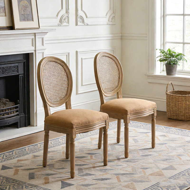 Ensemble de chaises avec structure en bois massif, Tanné
