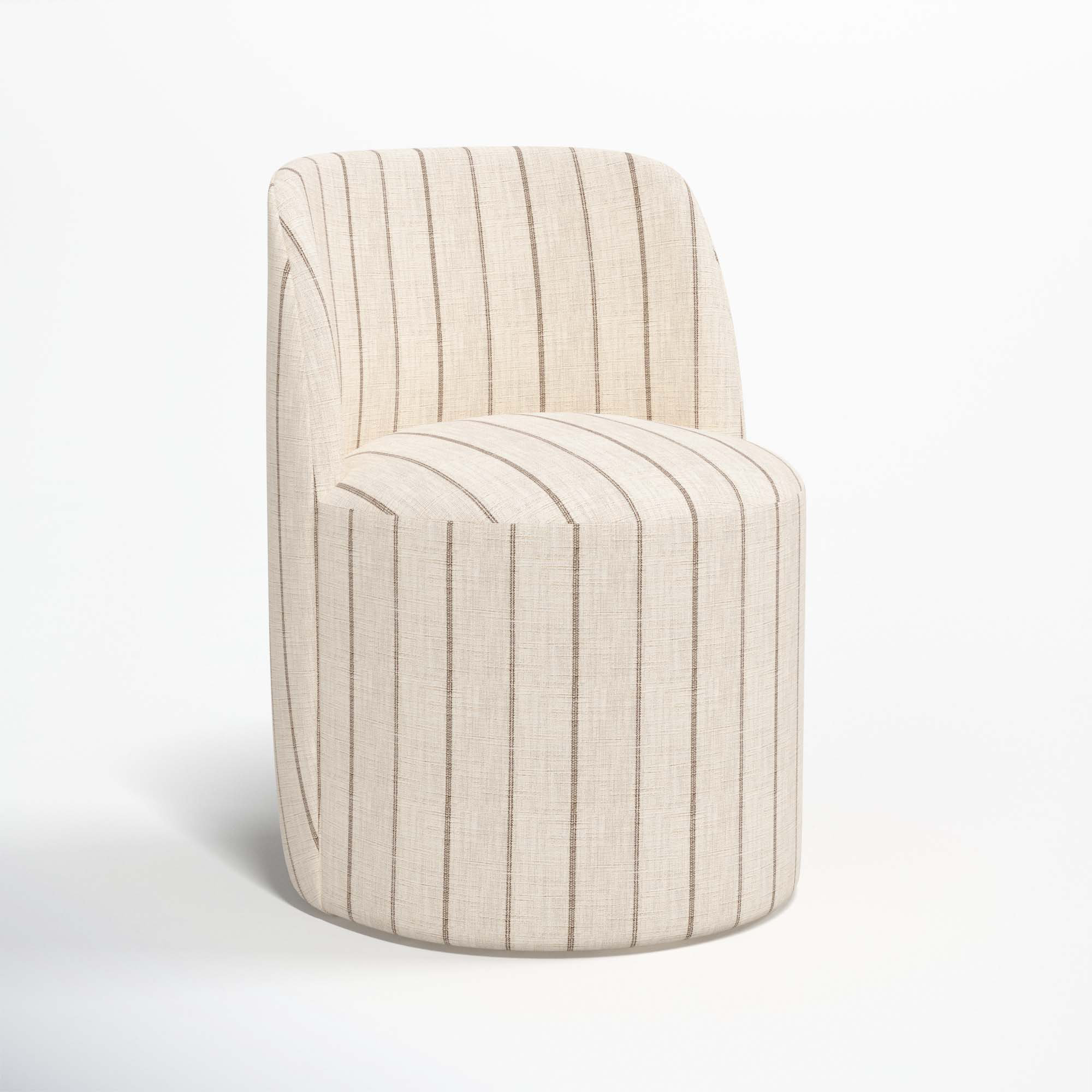 Begonia Dining Chair, Fritz Charcoal Stripe