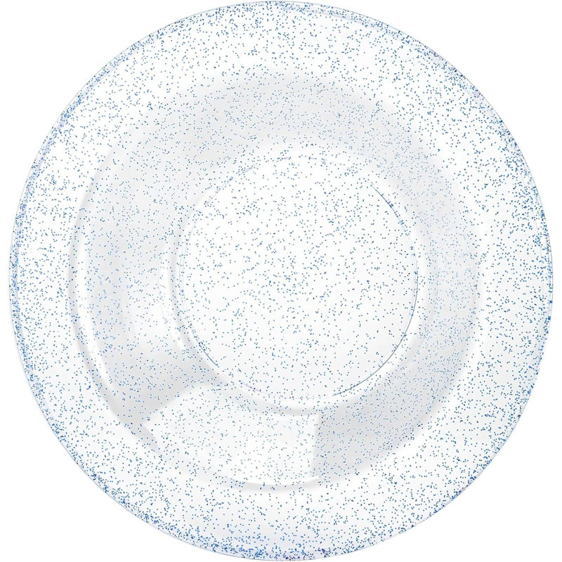 Bol en plastique bleu 14 oz avec paillettes - Bol de service élégant et jetable pour les mariages, les fêtes et les événements spéciaux - Vaisselle durable, élégante et réutilisable - Traiteurs et buffets (70)