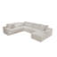 Siège de canapé modulaire 137,8 x 104,3 po, canapé rembourré et compressé pour le salon, la chambre à coucher, l’appartement, aucun assemblage requis, combinaison gratuite de 4 PC, tissu en velours côtelé moelleux-1690964284-1690964274
