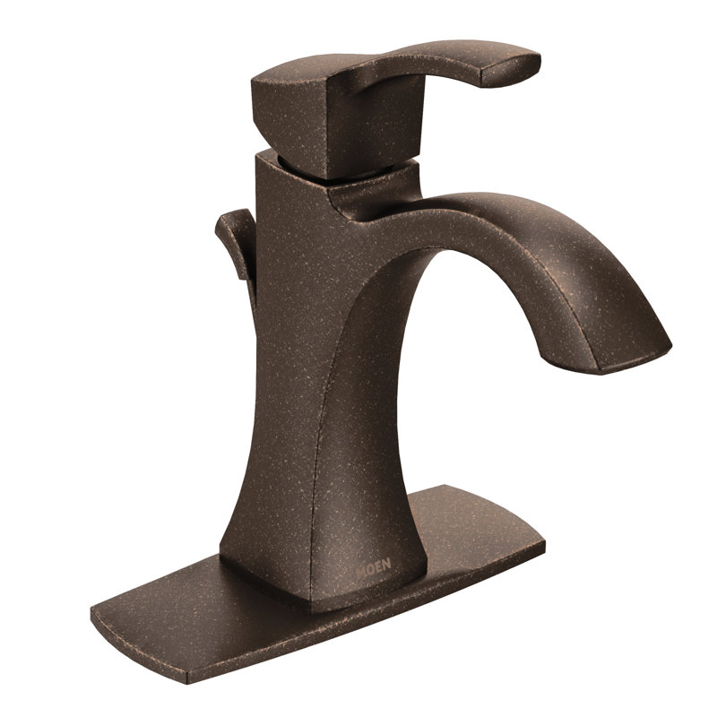 Moen Voss Single Hole Bathroom Faucet with Drain Assembly, Oil Rubbed Bronze
