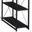Bureau noir avec tablettes ouvertes et huche-206641399