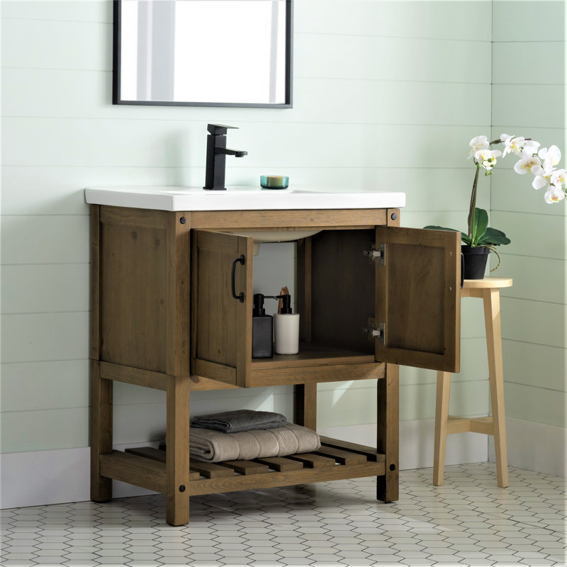 Ensemble de meuble-lavabo simple 30 po Radstock, Naturel antique