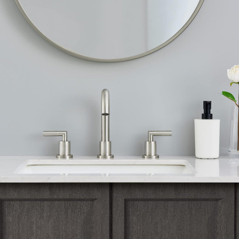 Bathroom faucet with 360 degree turn spout, Brushed Nickel