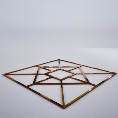 Petits panneaux muraux décoratifs en acrylique Jamestown, petit, l 11 3/8 po x H 11 3/8 po x T 1/8 po, miroir bronze