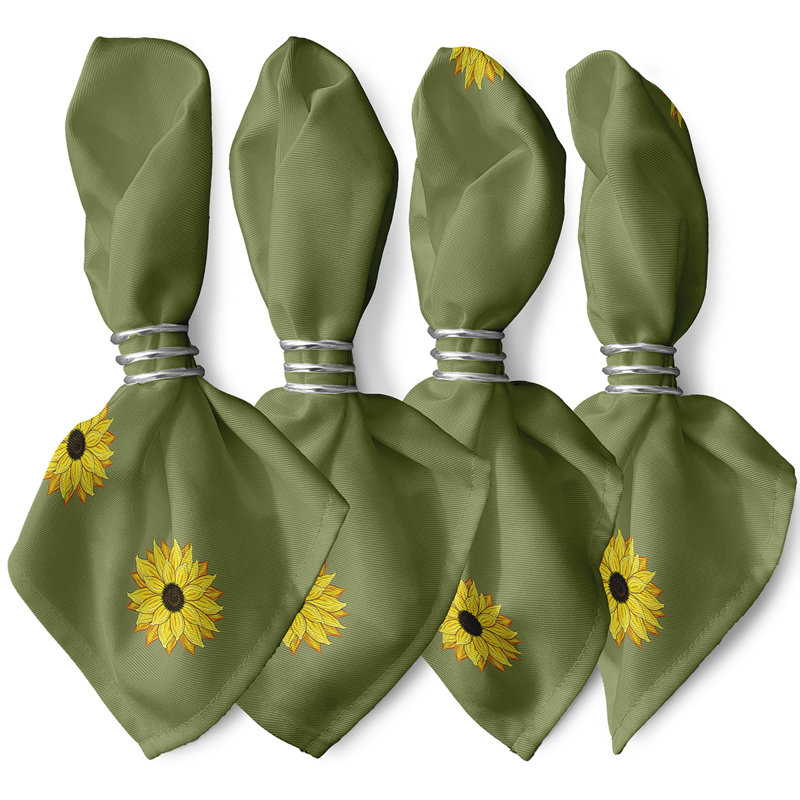 Ensemble de serviettes 4 pièces Vieux, L 18 po x L 18 po, Vert