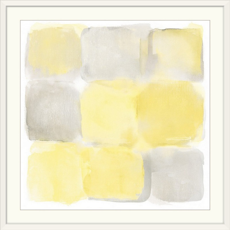 Brittnye «Two Tone II» par Mike Schick, reproduction d'art, H 20" x l 20" x P 1", Cadre blanc