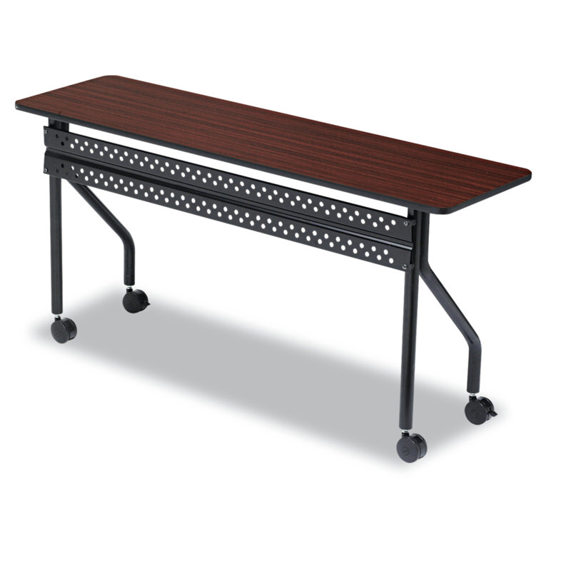 Table de dressage avec roulettes, Acajou, H 29 po x l 60 po x P 18 po