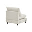 Canapé modulaire blanc 99,5 po 3 pièces avec structure en bois d'eucalyptus-129502309