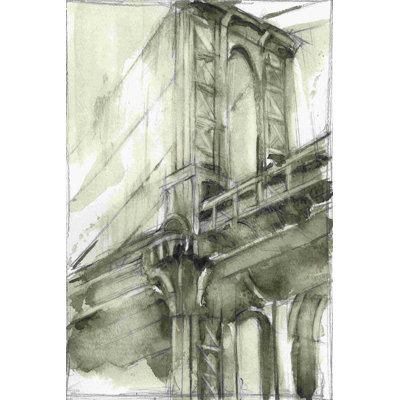 " Sepia Bridge Study I " by Ethan Harper Painting Print