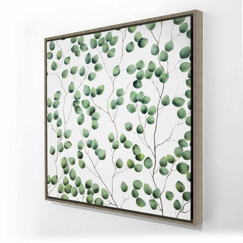 «Climbing Leaves», art mural floral botanique, H 25,25 po x l 25,25 po