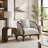Houston Curved Modern End Table - Walnut