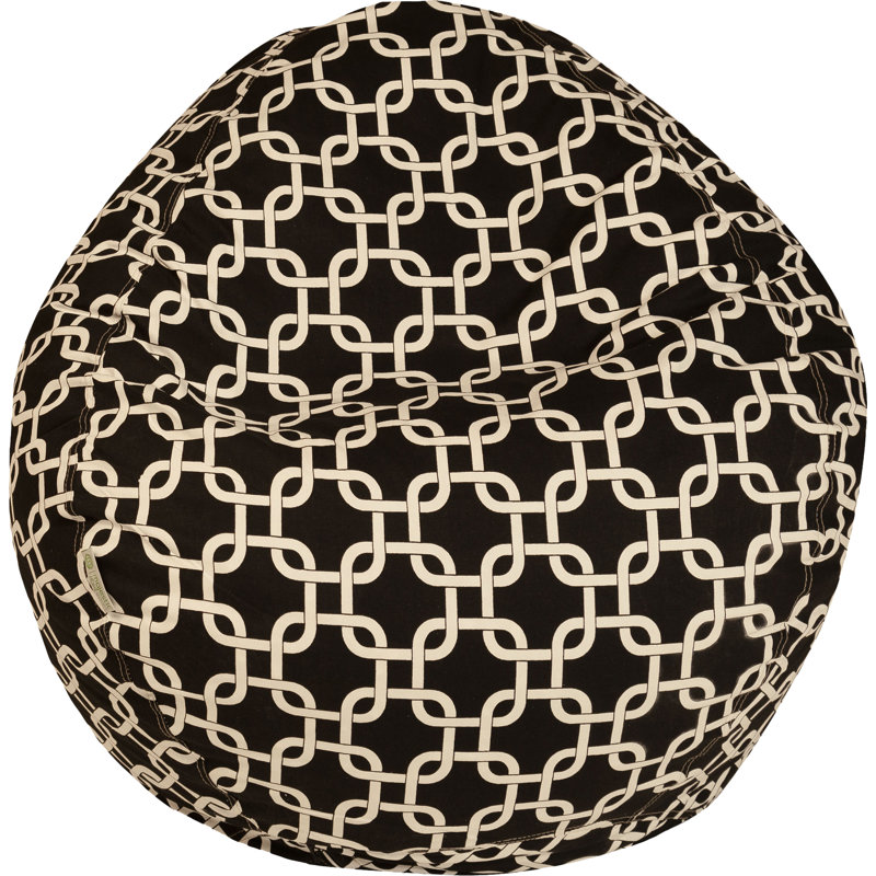 Bean Bag Chair, 23" H x 35" W x 35" D, Black Polyester