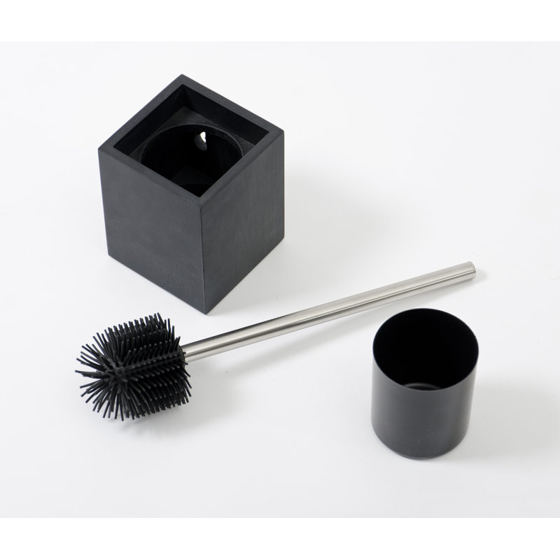Ashford Free-Standing Toilet Brush and Holder, Dark Oak