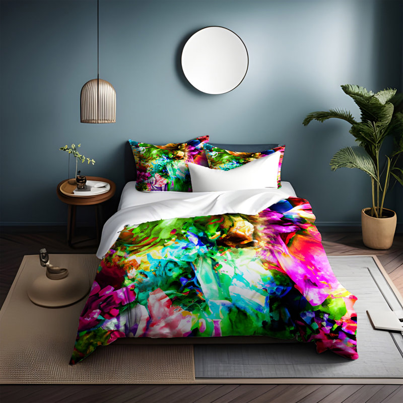 Abstract Duvet Cover, King Duvet Cover + 2 King Shams