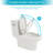 Ceramic One Toilet - Efficient Water Usage, Quiet Flush, White, 29.21 In. Depth X 16.05 Width 29.1 Height One Piece With Construction Flushing, D W H