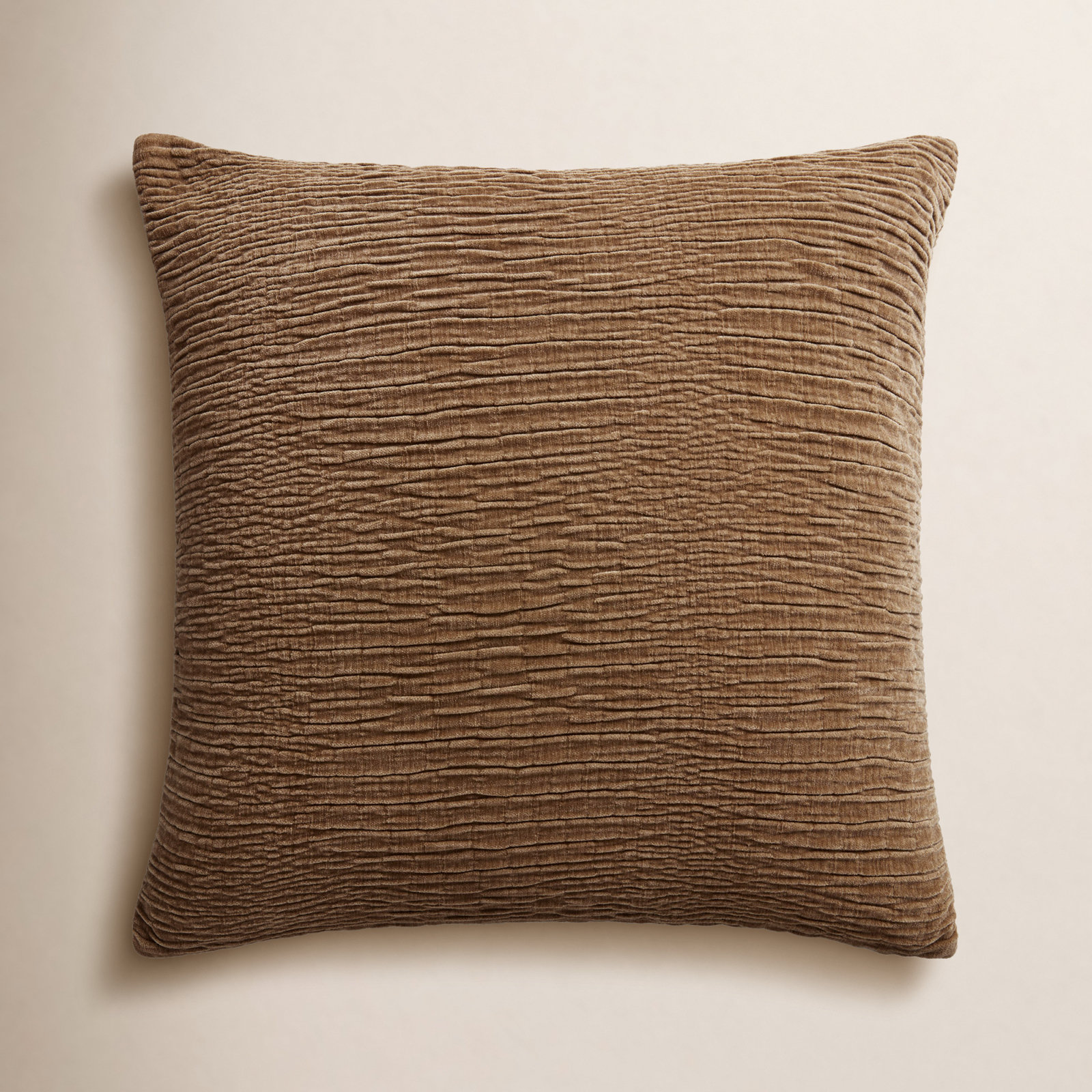 Edan Throw Pillow, Brown, Down, 22"H x 22"W