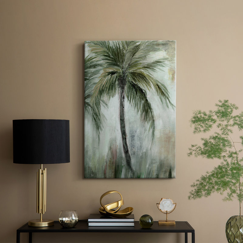 Palmier tropical I - Cavas enveloppés de galerie, H 48 po x l 32 po