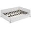 Lit de jour double rembourré avec lit gigogne, lin, sans sommier, construction, lit gigogne économiseur d'espace, option de rangement-852791564