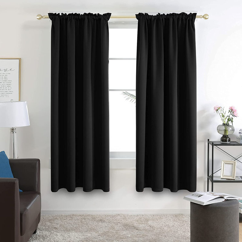 Rideaux occultant et isolant Northmoore, Noir, L 42 po x L 63 po