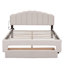 Lit plateforme tapissier avec tiroir Teddy-121082771